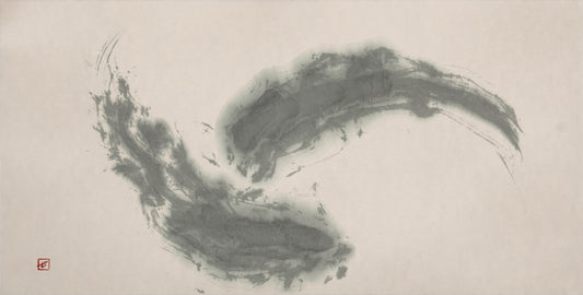 捕食 — Mukyo, sumi ink on paper